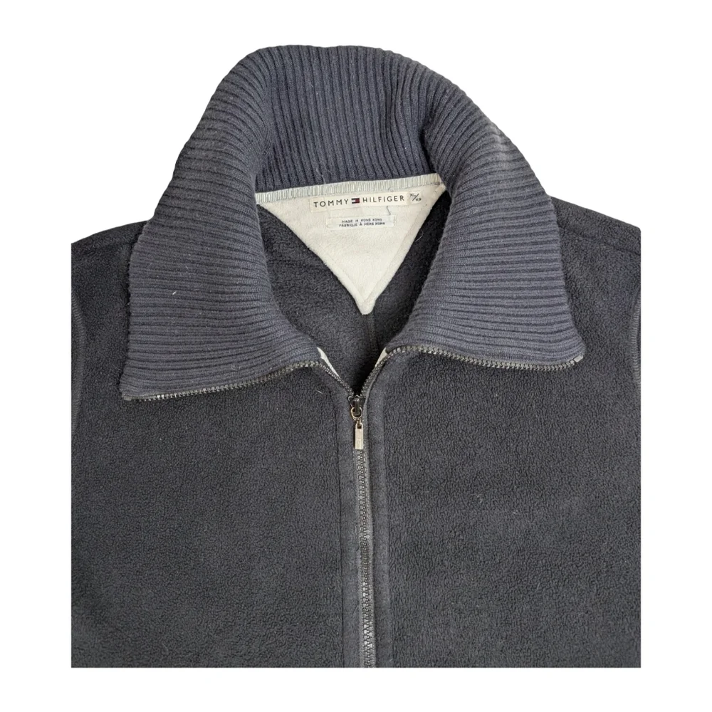 Vintage Tommy Hilfiger Fleeze Zip Up, Made In Hong Kong, XL - Picture 3 of 6